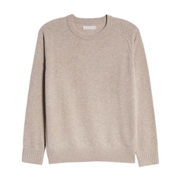 Everlane Men's Recashmere Crew Sweater  in heather sand small - Picture 1 of 6